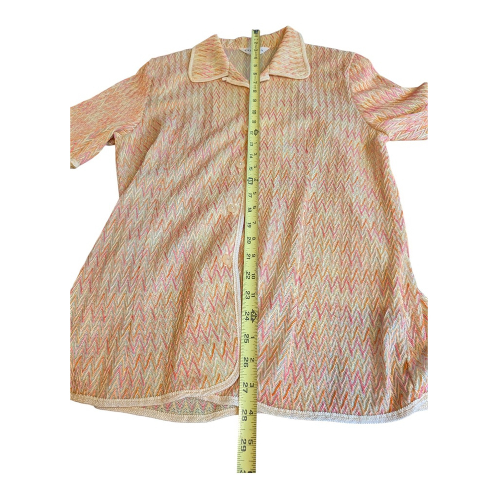 VTG Cordia Collection Pastel Chevron Twin Set 2 Pieces Small/Medium - Picture 7 of 13
